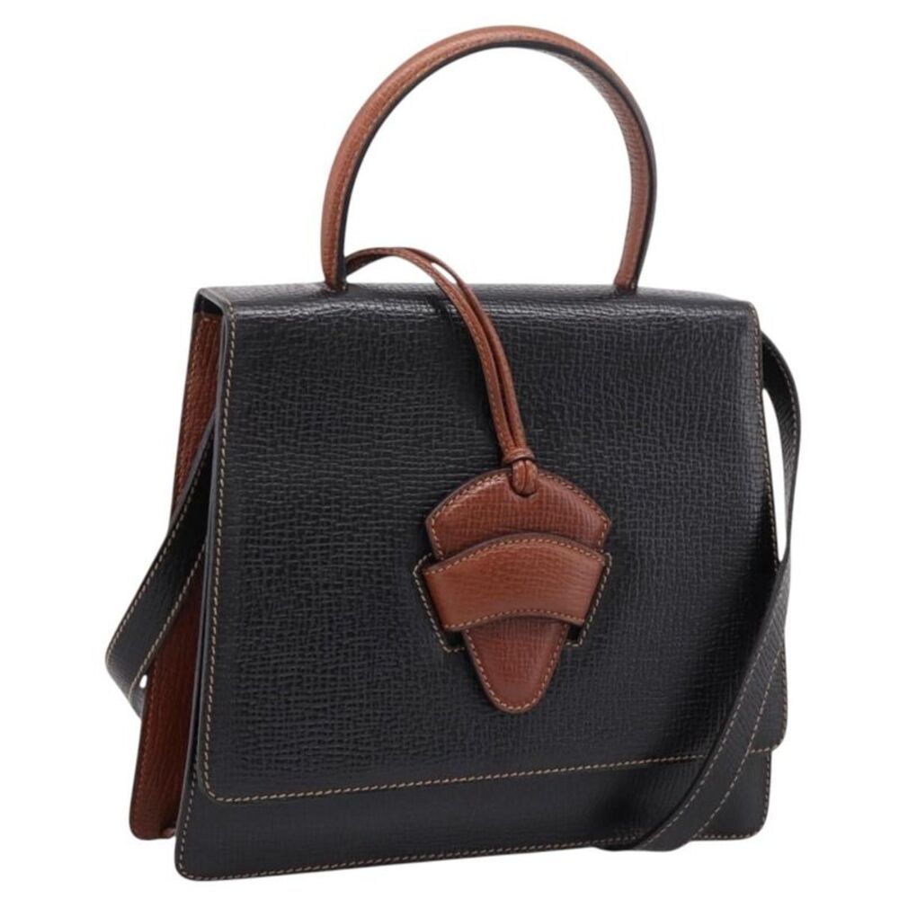 Loewe Barcelona Leather Black Leather Shoulder Bag Bag